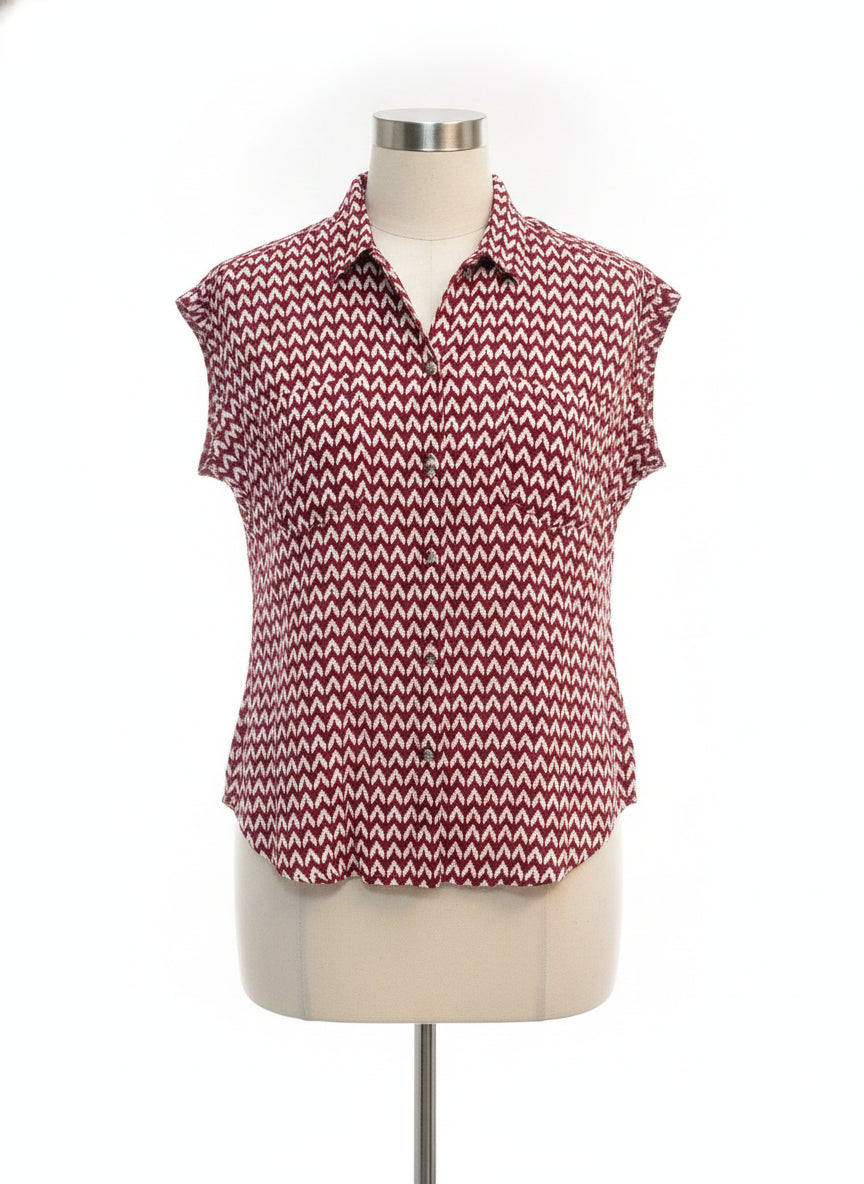 Jachs Girlfriend · Cap Sleeve Top · XLarge · RedWhite