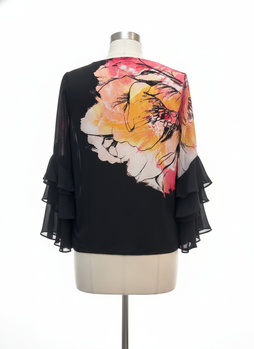 Alfani · Blouse · 2X · BlackPink Floral