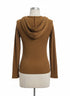 IDI by Mathew · Hooded V-Neck top · Medium · Dijon
