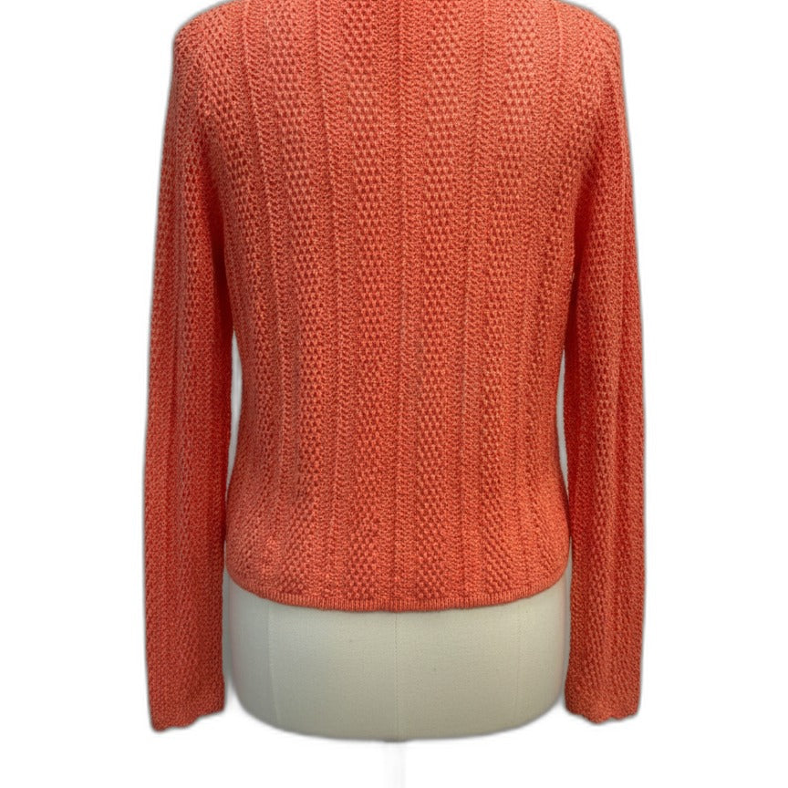 Sundance · Knit Cardigan · Medium · Coral Orange