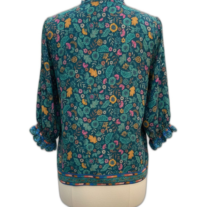 Democracy · Blouse · XLarge · Green Floral