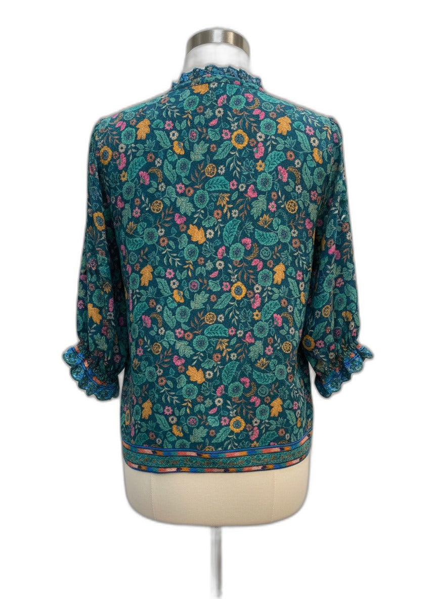 Democracy · Blouse · XLarge · Green Floral