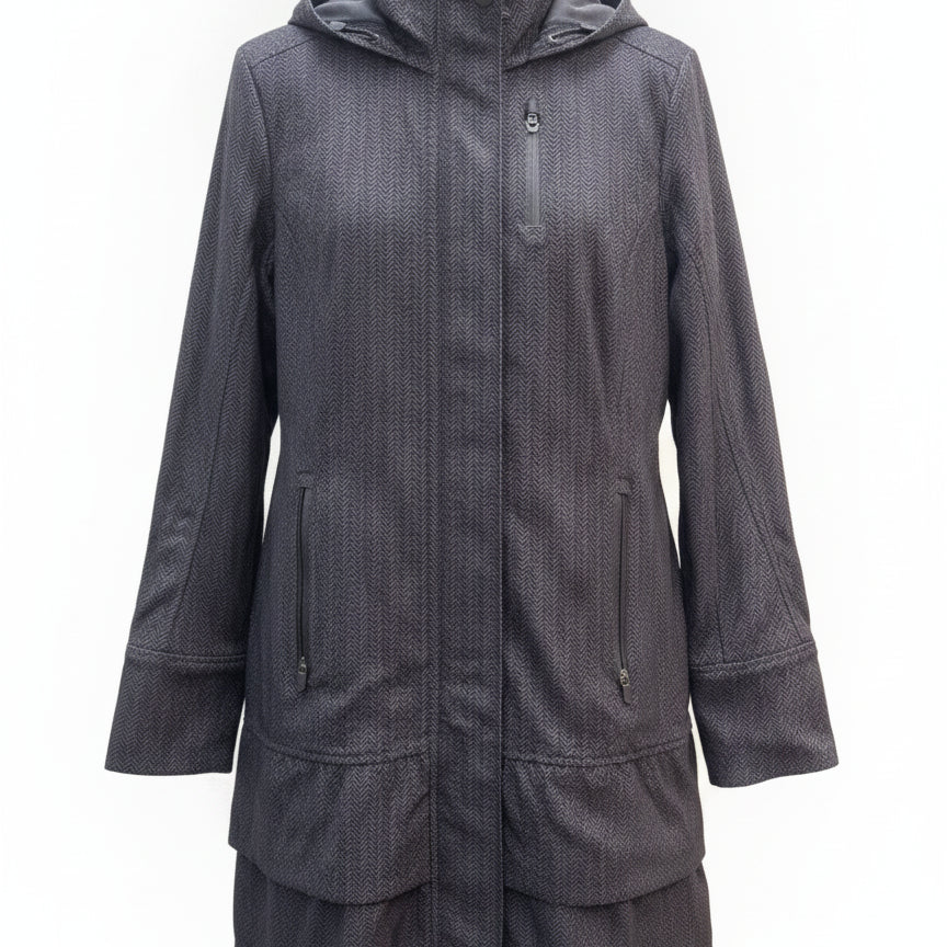 Athleta · Shelter Cove Rain Jacket · XLarge · BlackGray