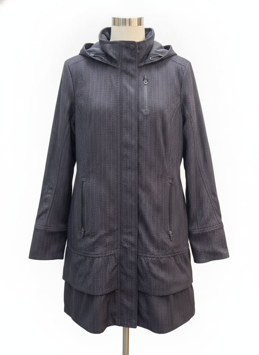 Athleta · Shelter Cove Rain Jacket · XLarge · BlackGray