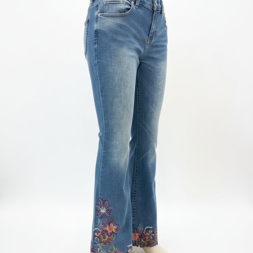 INC · Bootcut Denim Embroidered · 12 · Blue Denim Embroidered