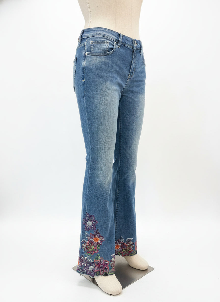 INC · Bootcut Denim Embroidered · 12 · Blue Denim Embroidered