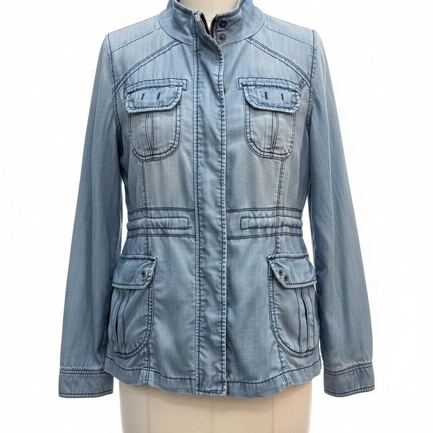 Marrakech · Tencel Utility Jacket · Medium · Denim