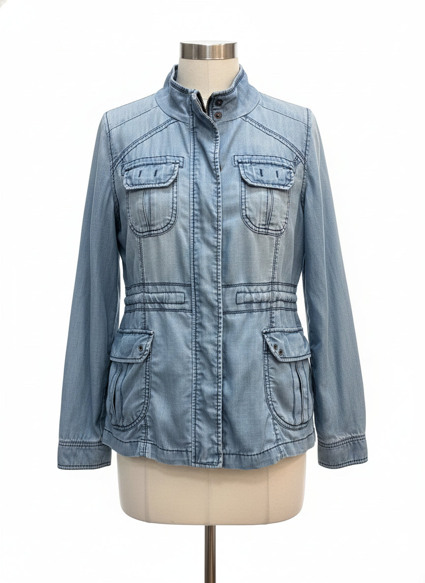 Marrakech · Tencel Utility Jacket · Medium · Denim