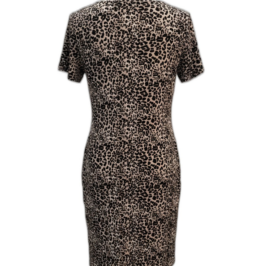 Vince Camuto · ShortSleeve Dress Cheetah Keyhole · Small · Cheetah