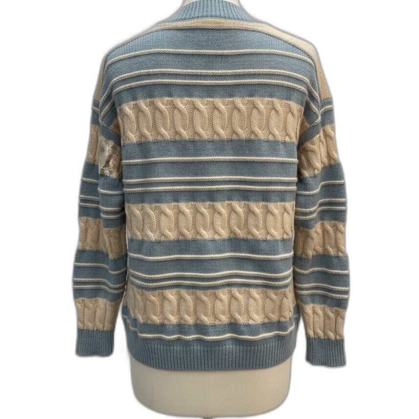 Alicedudu · Sweater · Large · CreamBlue