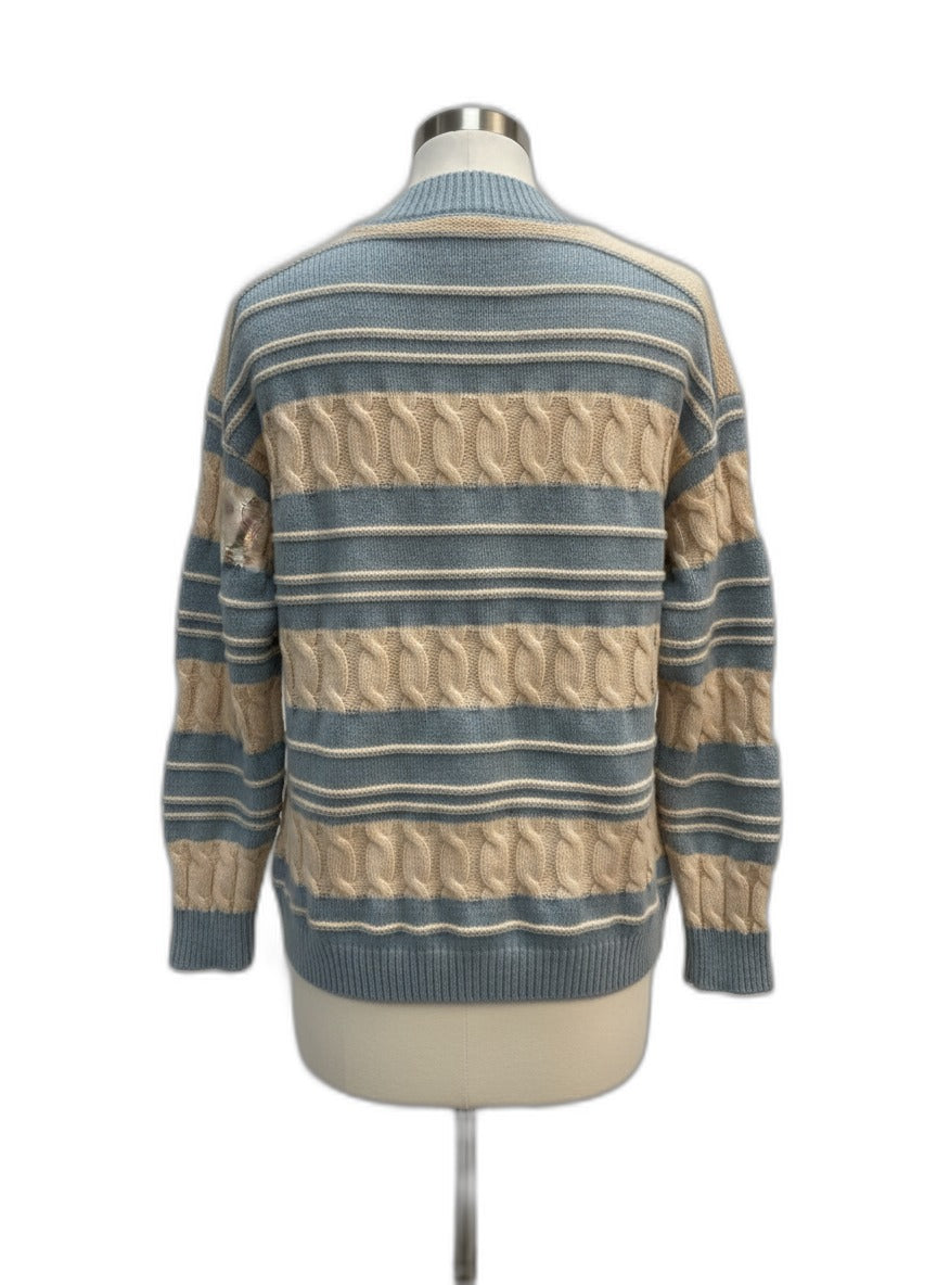 Alicedudu · Sweater · Large · CreamBlue