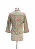 Chris&Banks · Floral Paisley Textured Button Jacket · Medium · GreenPink