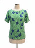Style&Co · Elbow Length Top · Large · GreenNavy Floral