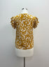 Cassee's · Flutter Sleeve Top · Small · DijonCream