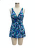 Swimsuits4All · Floral Swim Dress · 14 · TurqBlue