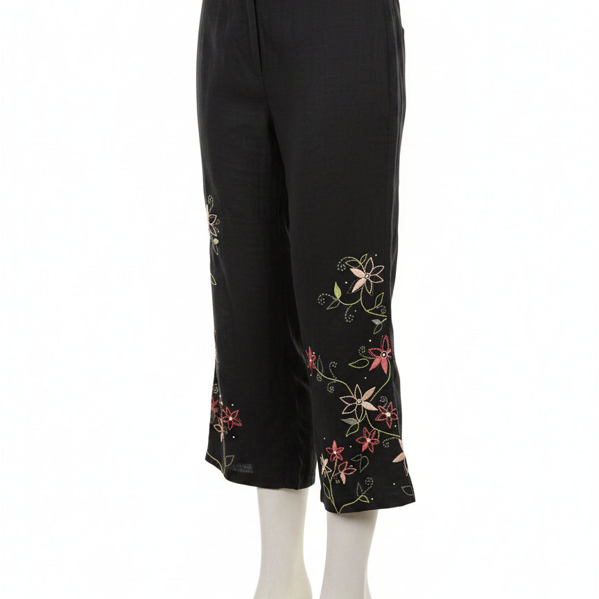 J Jill · Wide Leg Pants · 18 · BlkMulti