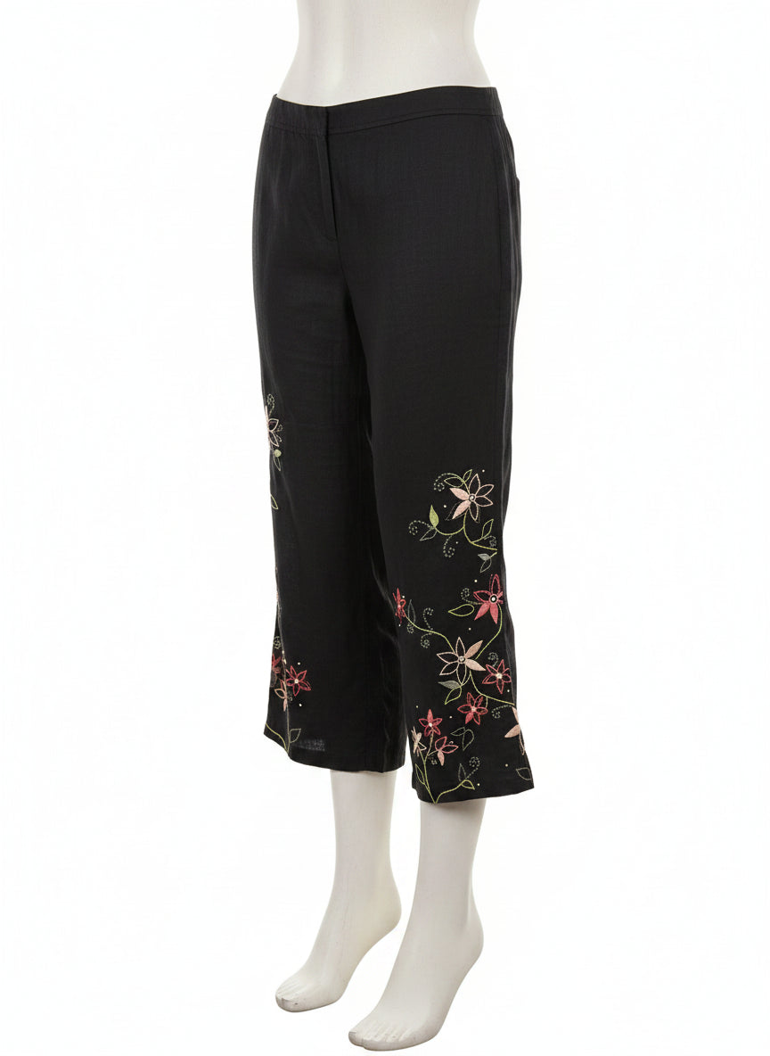 J Jill · Wide Leg Pants · 18 · BlkMulti