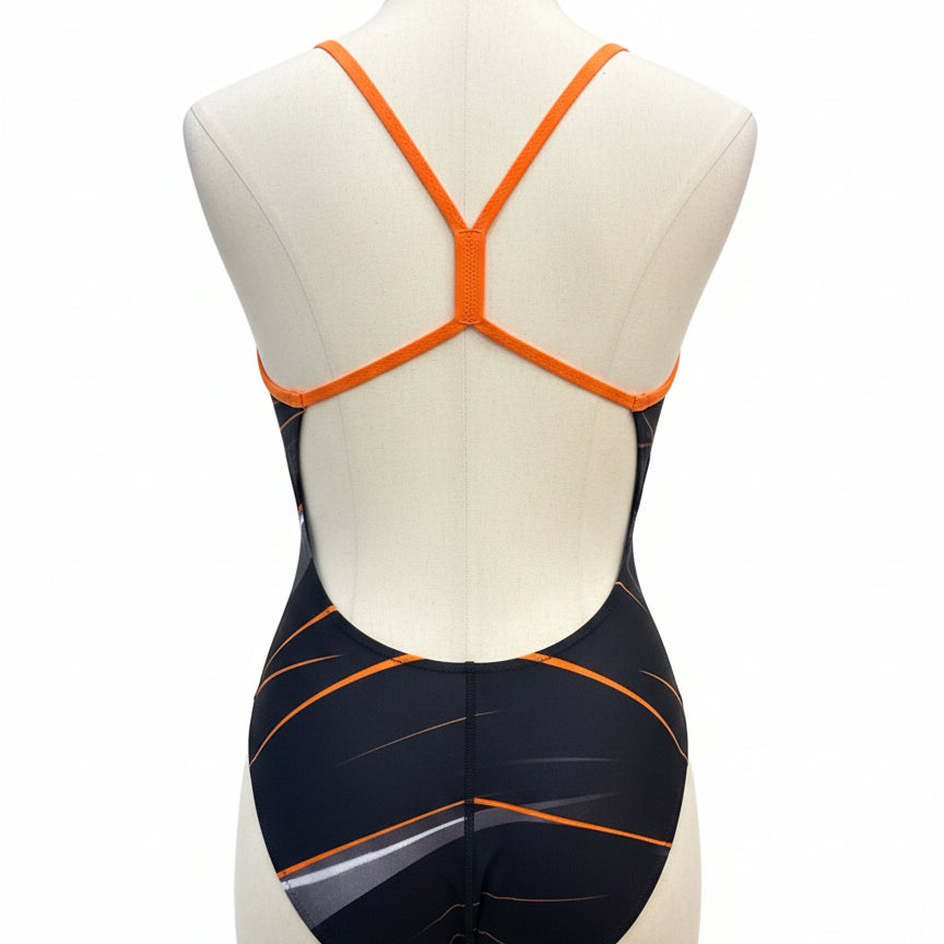 Speedo · One Piece with open back · XXS · BlkOrange