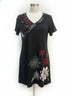 Leopards&Roses · BlackRose Embroidered Patchwork Dress · Small · BlackRose