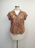 Jane&Delancey · ShortSleeve Shirt · Small · CreamTan Floral