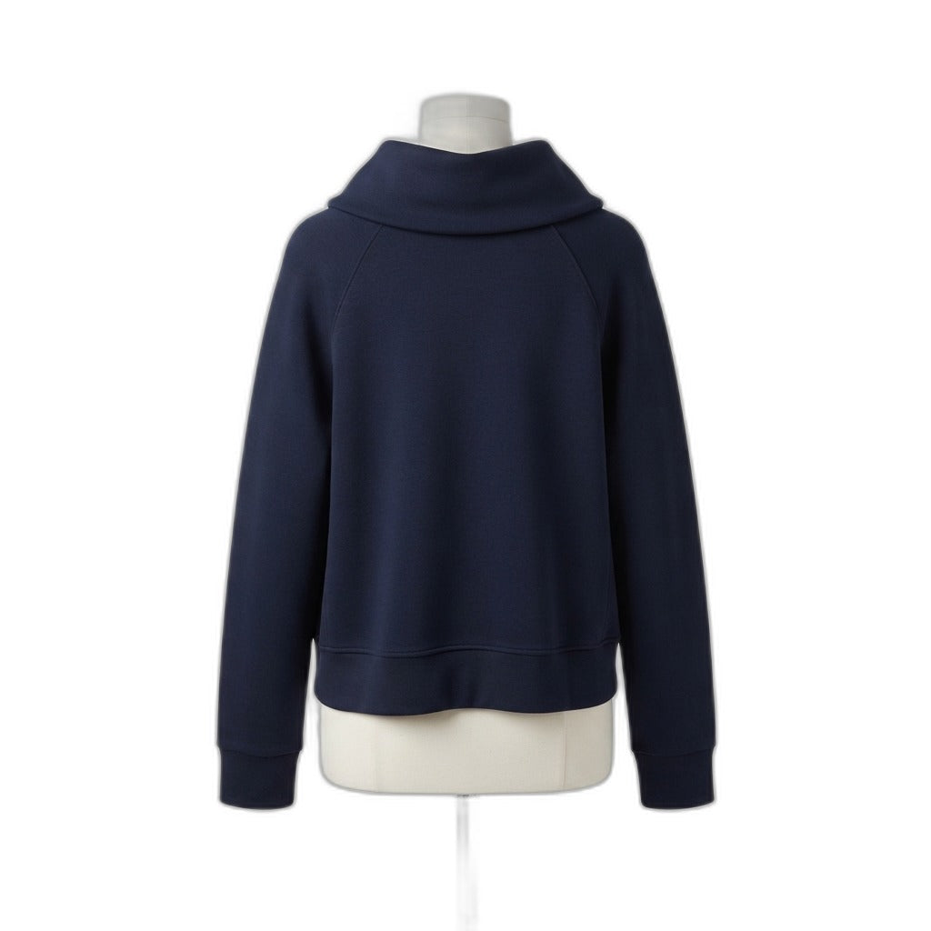 Spanx · AirEssentials Half Zip Pullover · 1X · Navy