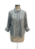 Madewell · Shirt · Large · White, Blue, Green Stripe