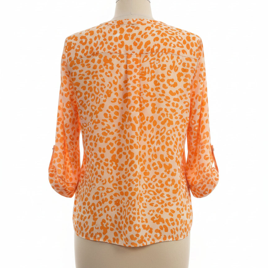 JMCollection · Roll Tab Shirt · XLarge · Orange, White