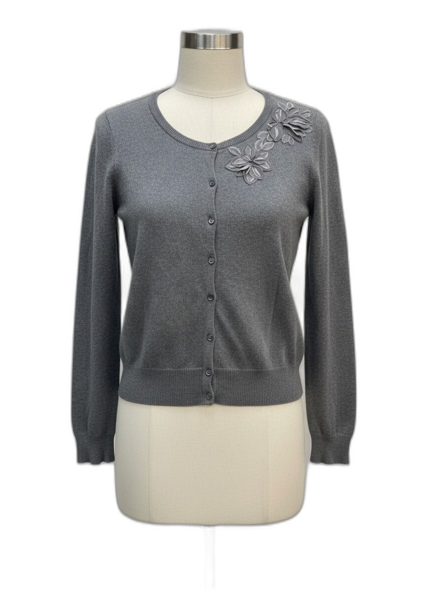 Caslon · Button Up Cardigan · Medium · Gray