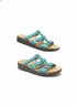 SAS · Naples slide sandals · 6.5 · Turquoise