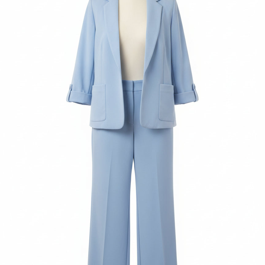 Anne Klein · Open blazer pant set · M/L · Sky Blue