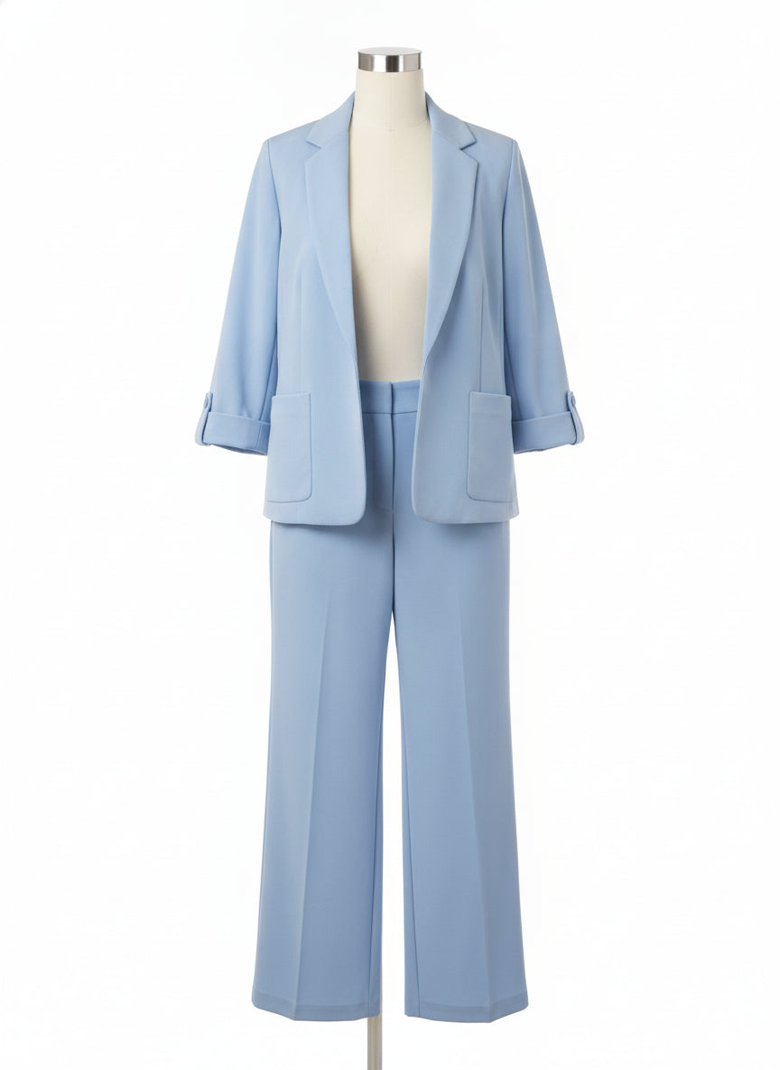 Anne Klein · Open blazer pant set · M/L · Sky Blue