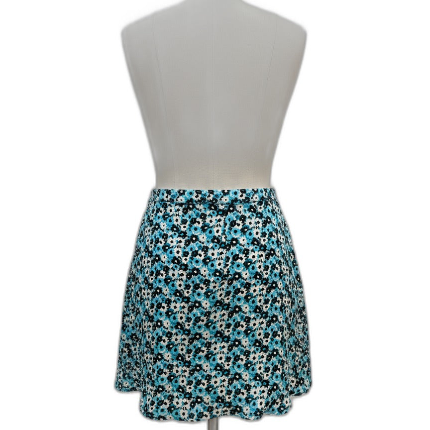 Michael Kors · A-Line floral print · 6 · TurqBlack