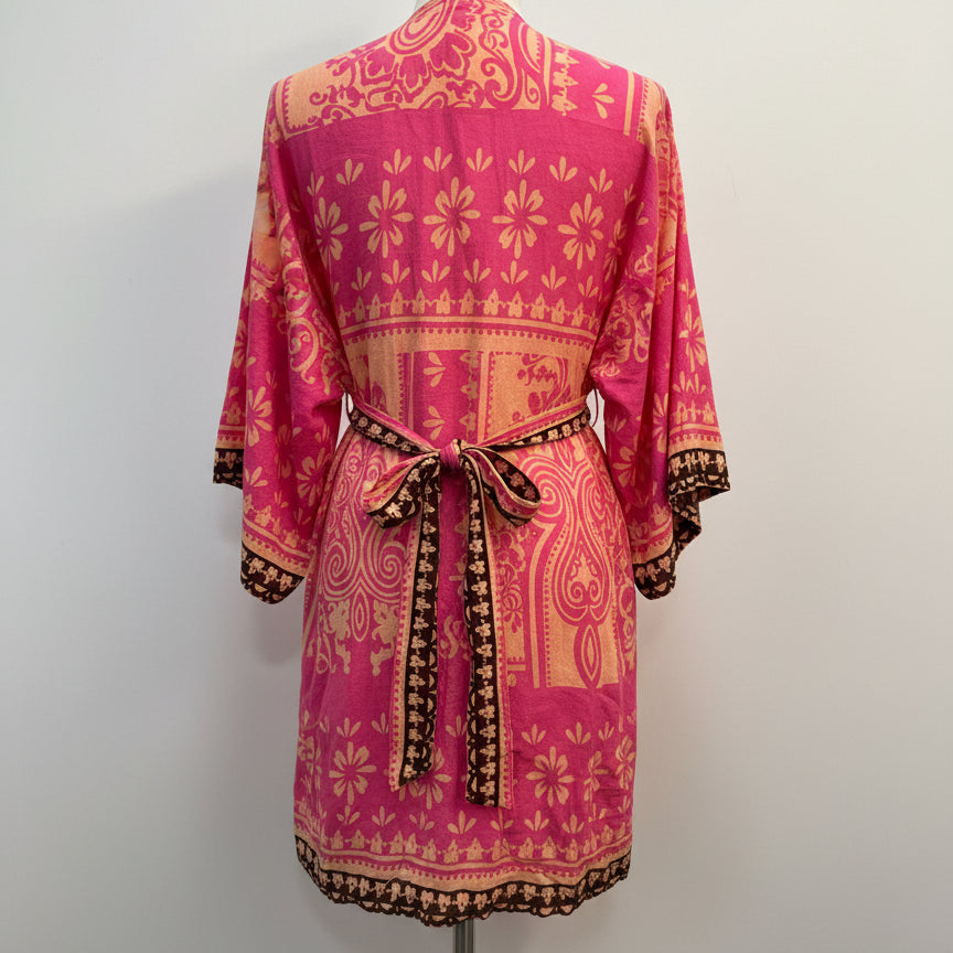 Bila · Boho Chic Dress · XLarge · PinkOrange