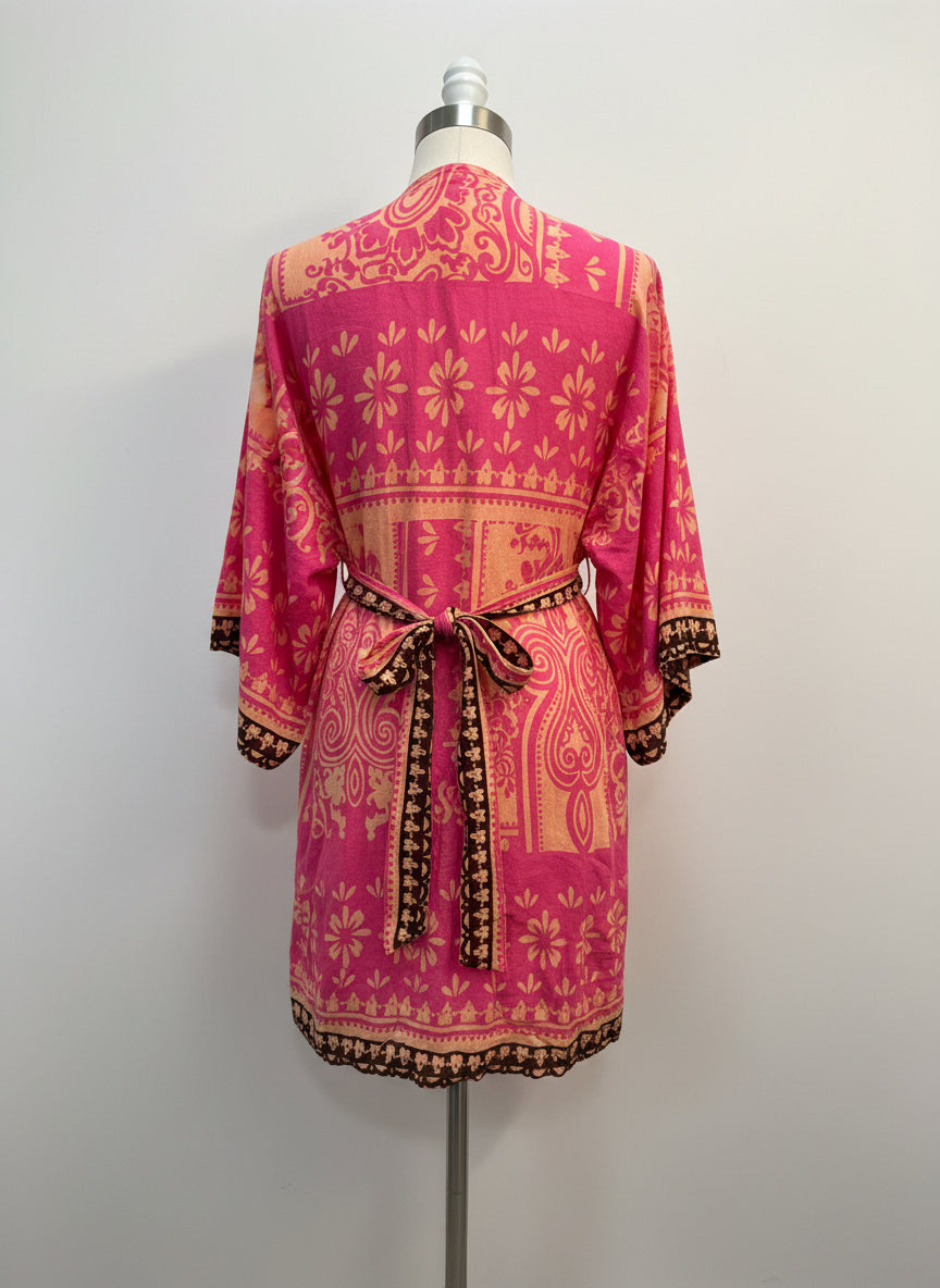 Bila · Boho Chic Dress · XLarge · PinkOrange