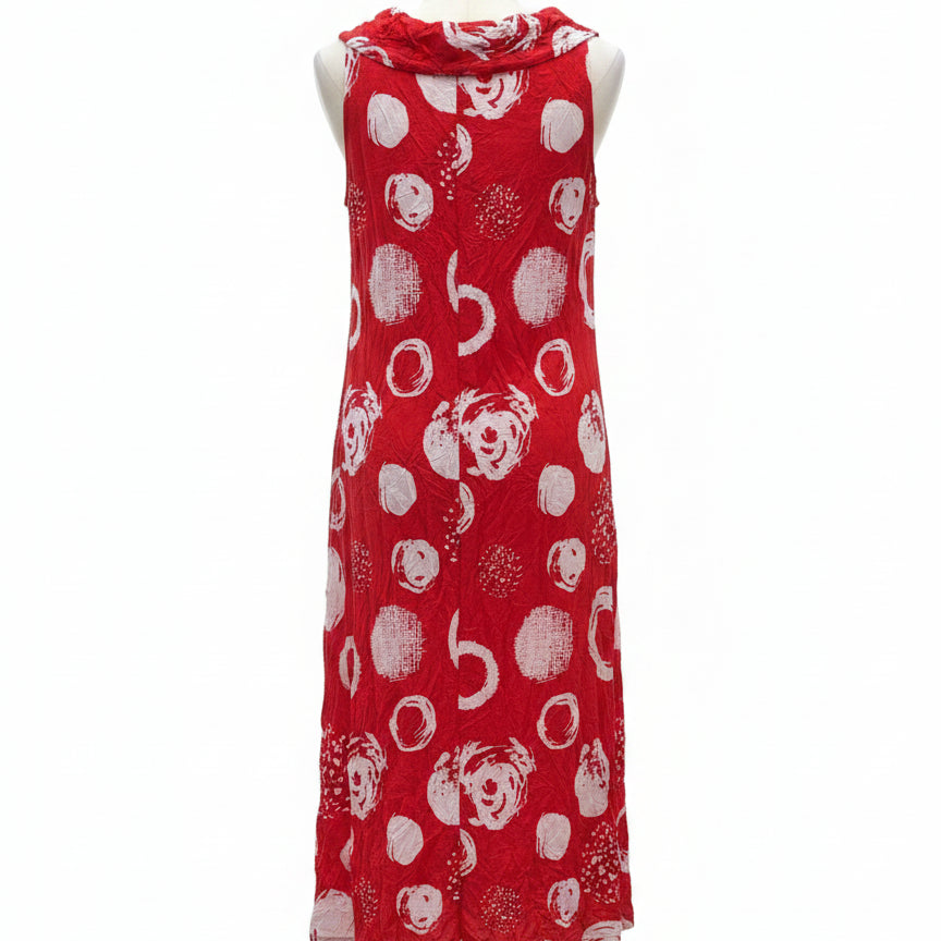 Challet · Sleeveless Dress · Medium · Red and White