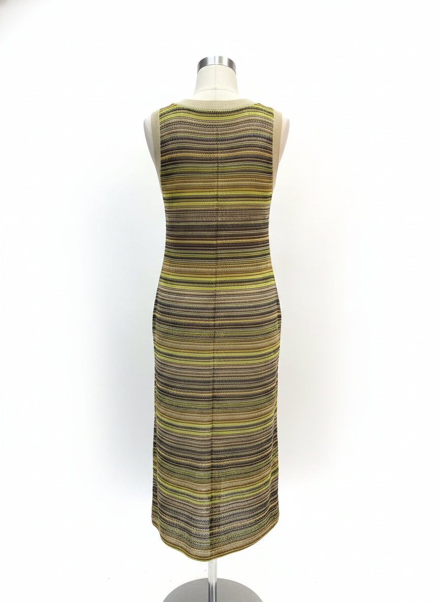 Anthropologie · Loose Knit Sleeveless Dress · Small · BrownLime