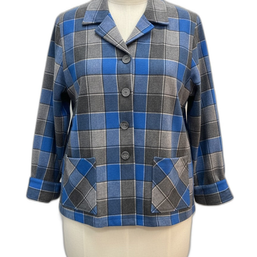 Pendleton · Jacket · 1X · GrayBlue Plaid
