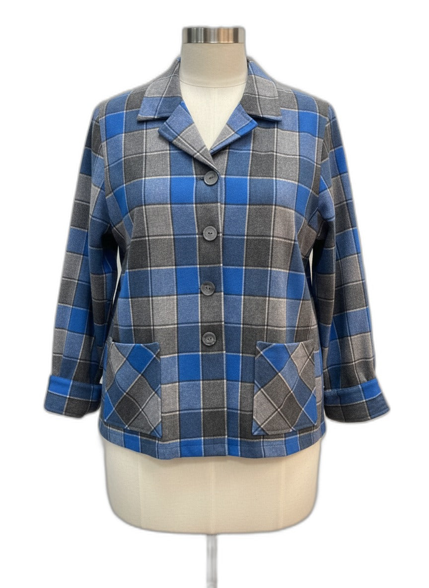Pendleton · Jacket · 1X · GrayBlue Plaid