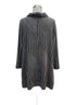 Moonlight · Textured Cowl Neck Dress · S/L · GrayBlk