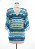 Chico's · ShortSleeve Top · Small · TealNavy