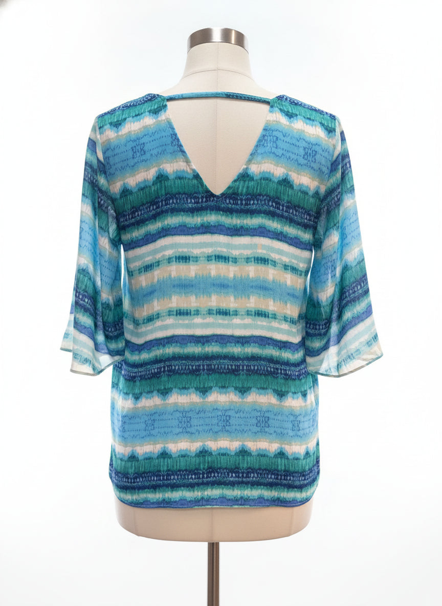 Chico's · ShortSleeve Top · Small · TealNavy