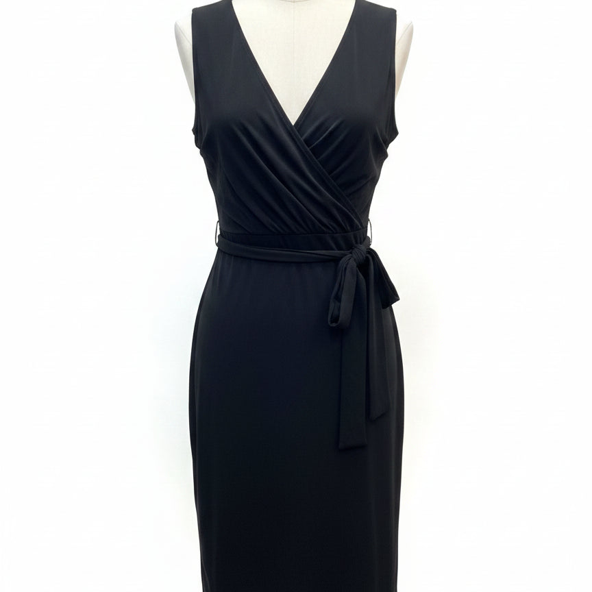 41 Hawthorn · Faux Wrap Dress · Large · Black