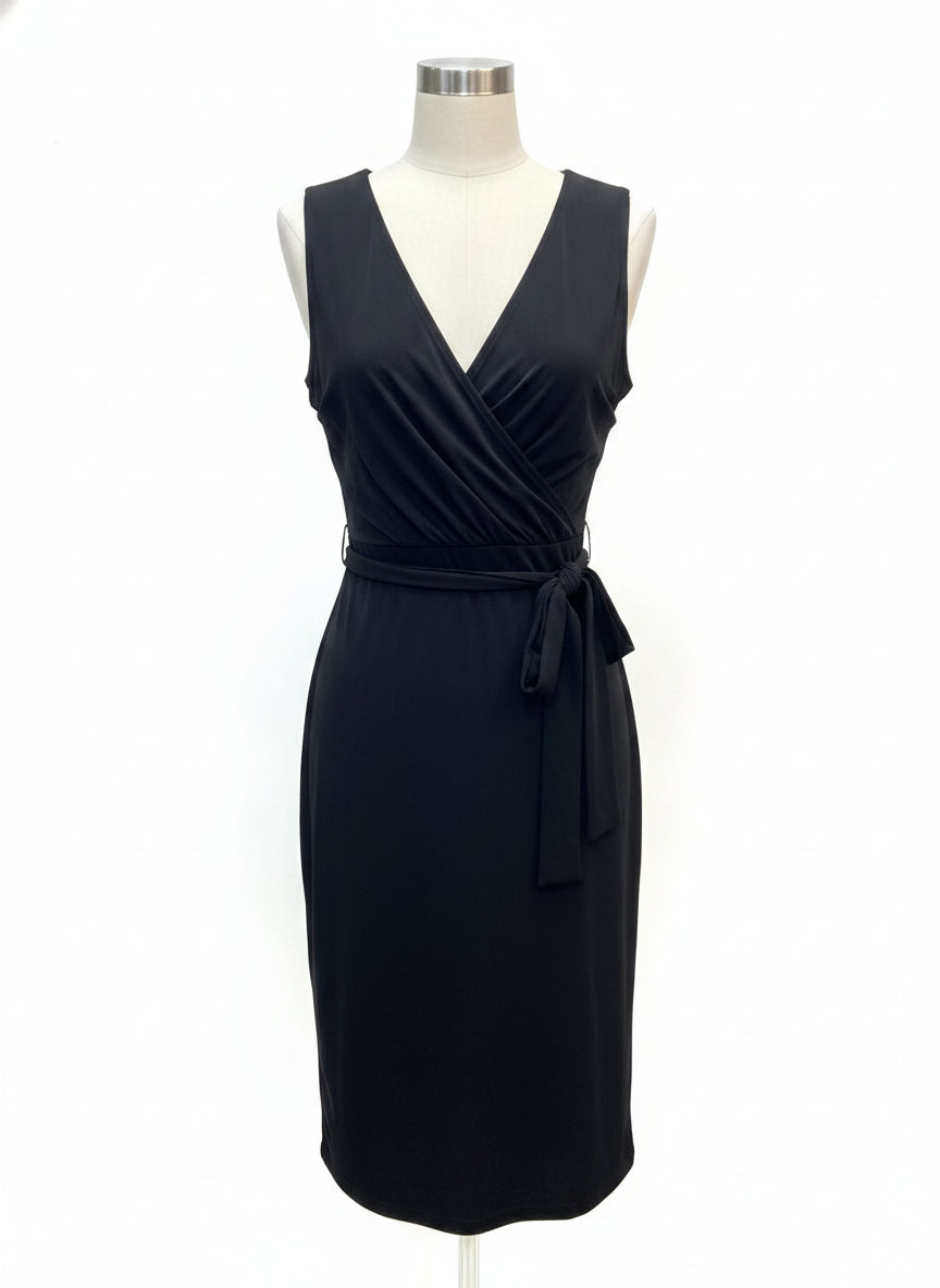 41 Hawthorn · Faux Wrap Dress · Large · Black