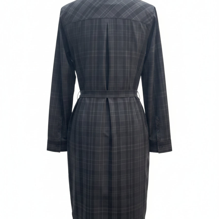 Eddie Bauer · Belted Active Dress · Large · BlackGray
