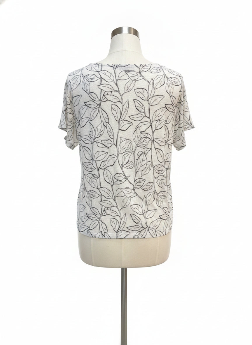 Orvis · Cap Sleeve Top · 1X · White/Black