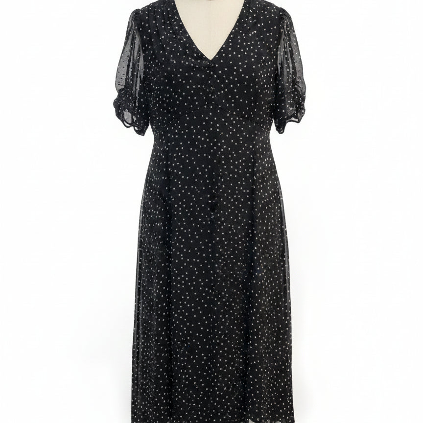 DKNY · Maxi Dress · 18 · BlackWhite Polka-Dots