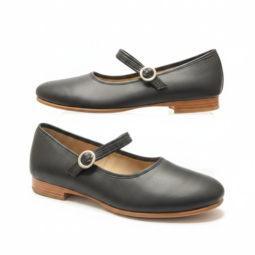 Poppy Barley · Mary Janes · 10 · Black Leather