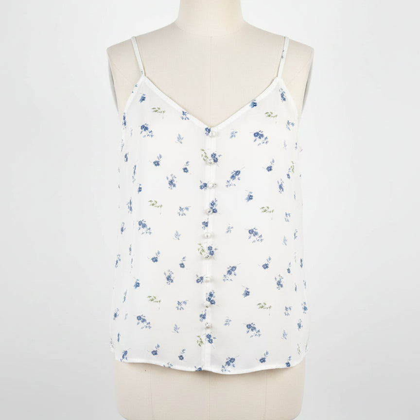 HippieRose · Tank Top · Large · CreamBlue