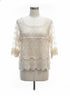 Sundance · Lace Sleeve Top · Small · Cream