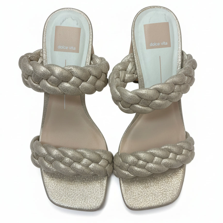 DolceVita · Paily Chunky Heel, Braided detail · 7 · Gold
